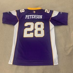 Reebok Adrian Peterson Minnesota Vikings #28 NFL Purple Jersey Youth XL Football